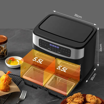 AirFryer | Double Compartiment 12L | Cuisson Croustillante et Saine